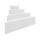 Trendstone Ecktreppe OBLIQUE 169 x 169 cm | H 128 cm 4-stufig f&uuml;r Beckentiefe 150cm | Polystyrol | Kunststoffbeschichtung