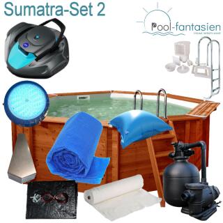 Holzpool Sumatra Deluxe 5,30 x1,38 m Set 2