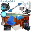Holzpool Sumatra Deluxe 5,30 x1,38 m Set 5 UV-Lampe