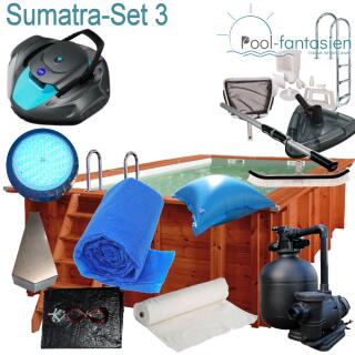 Holzpool Sumatra Deluxe Rechteck 6,00 x 3,00 x 1,38 m Set 3