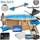 Interline Holzpool Bali 5,30 x1,36 m Set 6 + UV- Lampe