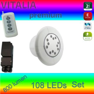 Poolbeleuchtung Set  LED/ RGB&quot;Vitalia Premium&quot;, Blende wei&szlig;/ grau