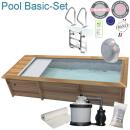 Procopi Holzpool Urban 6,00 x 2,50 x 133 m mit automatischer  Abdeckung Basic-Set