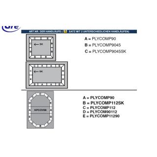 Gre WPC Handlauf  Ovalbecken Pos. E