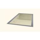 Styroporpool Deluxe-Set 6 - 8 x 1,50 m EPS 40, Treppe Gesamte Breite