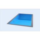 Styroporpool Deluxe-Set 6 - 8 x 1,50 m EPS 40, Treppe Gesamte Breite