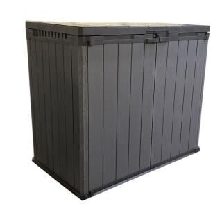 Technikbox Pool ohne Inhalt Holzoptik in Anthrazit