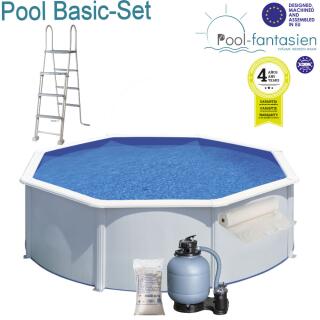 Gre Fidji Rundbecken-Set wei&szlig;, &Oslash; 550 X 120cm