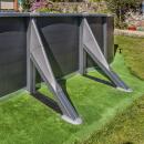 Gre Ovalbecken Granada 610 x 375 x1,32 m, in Anthrazitoptik