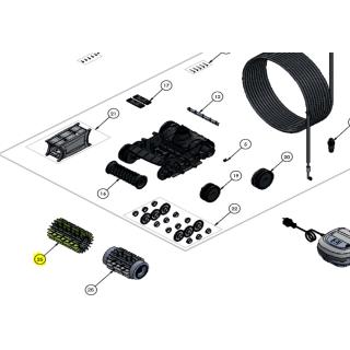 Lamellen gr&uuml;n f&uuml;r Poolroboter Zodiac Tornax GT 2120