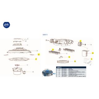 Ersatzteil Filter f&uuml;r Poolroboter Wet Runner RBR 75