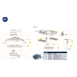 Ersatzteil Universal Rad Poolroboter Wet Runner RBR 75 und RBR 120
