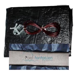 Pool-Winterabdeckplane 5 x 2,5 m  mit Netz