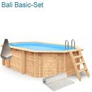 Interline Holzpool Bali oval 4,60 m x 2,85 m x1,38 m...