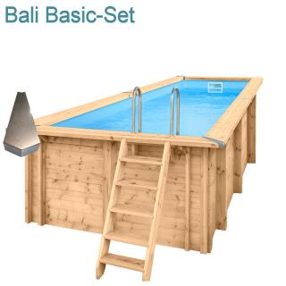 Interline Holzpool Bali 5,00 m x 2,50 m x 1,24 m Basic-Set