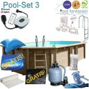 Gre Holzpool Oval Avocado, 656 x 456 x131 cm  Set 3