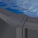 Anthrazit Rundbecken-Set mit Anthrazitoptik  &Oslash; 460 x 120 cm Basic-Set