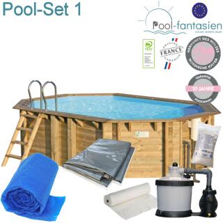 Procopi Holzpool Weva Octo +640,tief 146 cm Set 2