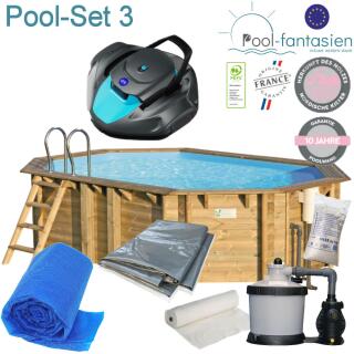 Procopi Holzpool Weva Octo +640,tief 146 cm Set 3