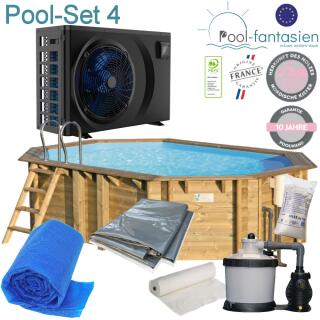 Procopi Holzpool Weva Octo +640,tief 146 cm Set 4