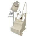 OKU Pooltreppe 4-Stufig aus Kunststoff mit 5-Stufiger Leiter f&uuml;r Aufstellpools