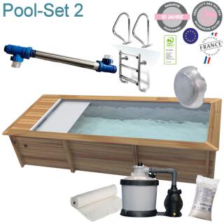 Procopi Holzpool Urban 6,00 x 2,50 x 133 m mit automatischer  Abdeckung Set 2