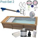 Procopi Holzpool Urban 6,00 x 2,50 x 133 m mit automatischer  Abdeckung Set 2