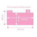 Procopi Holzpool Urban 6,00 x 2,50 x 133 m  mit automatischer Abdeckung, Technikraum-Anbau- Set 2