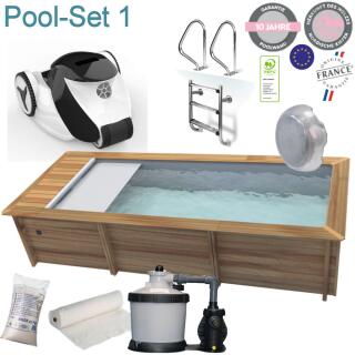 Urban Pool 6,5  x 3,5  X 1,33 m mit automatischer  Abdeckung Set 1