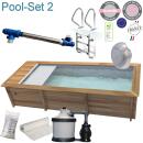 Urban Pool 6,5  x 3,5  X 1,33 m mit automatischer  Abdeckung Set 2
