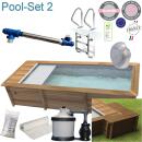 Procopi Holzpool Urban 4,20 x 3,50 x1,33 m mit...