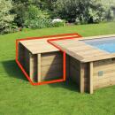 Procopi Holzpool Urban 4,20 x 3,50 x1,33 m mit automatischer  Abdeckung mit Technikraum-Anbau Set 3