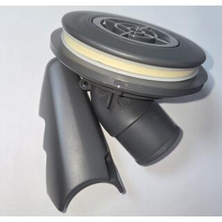 GRE Einlaufd&uuml;se in ANTHRAZIT  Anschluss  &Oslash; 38 mm Abgewinkelt