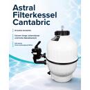 Astralpool Filterkessel Cantabric &Oslash; 600 mm | inkl. 1 1/2" Side Mount Ventil | Wei&szlig;