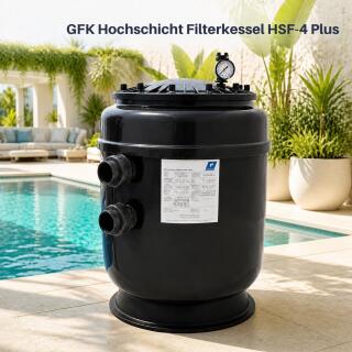 GFK Hochschicht Filterkessel HSF-4 Plus &Oslash; 500 mm &ndash; Anthrazit | ohne Ventil