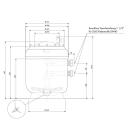GFK Hochschicht Filterkessel HSF-4 Plus &Oslash; 500 mm &ndash; Anthrazit | ohne Ventil
