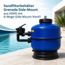 Sandfilterbeh&auml;lter Grenada &Oslash; 600 mm aus HDPE mit 6-Wege-Side-Mount-Ventil