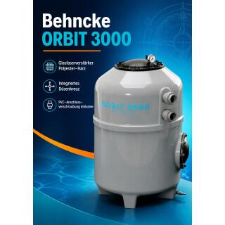 GFK Filterkessel Behncke ORBIT 3000 &Oslash; 600 mm &ndash;  ohne Ventil