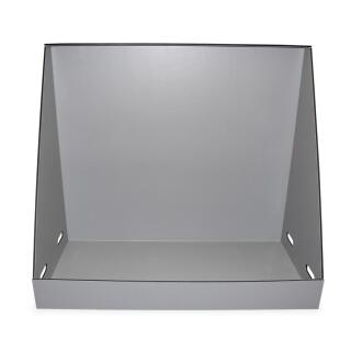 Technikwand 160 &times; 75 &times; 140 cm aus PP Sandwich &ndash; Signalgrau / Tiefschwarz