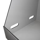 Technikwand 160 &times; 75 &times; 140 cm aus PP Sandwich &ndash; Signalgrau / Tiefschwarz