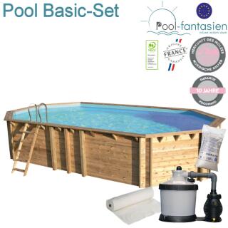 Procopi Holzpool Weva Octo+840,tief 146 cm Basic-Set