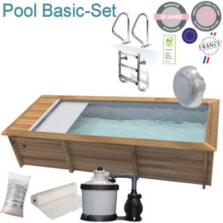 Procopi Holzpool Urban 4,20 x 3,50 x1,33 m mit automatischer Abdeckung Basic-Set