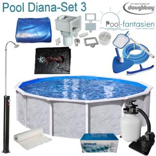 Rundbecken-Set Pool Diana &Oslash; 3,60 m x 1,32 m,Set 3