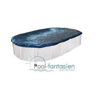 Pool-Winterabdeckplane 10,40 x 5,50 m Oval Becken mit Netz