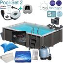 Gre Cmposite Rechteckbecken 455 x 315  x 126 cm SET 2