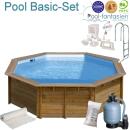 Gre Holzpool Lilli 2 ca. 280  x107cm Basic-Set