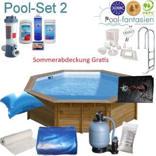 Gre Holzpool Vanille Ø 400 x 119 cm Set 2