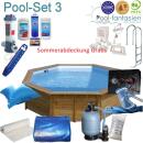 Gre Holzpool Vanille 2, &Oslash; 400 x 119 cm Set 3 AKTION