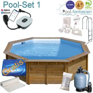 Gre Holzpool Violette 2, &Oslash; 500 x 127 cm Set 1