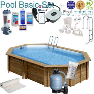 Gre Holzpool Canelle 5,51 x 3,51 x 1,19 m Basic-Set